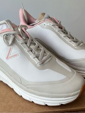 Vionic Women's Athletic Shoes - White/Pink/Tan Size 13
